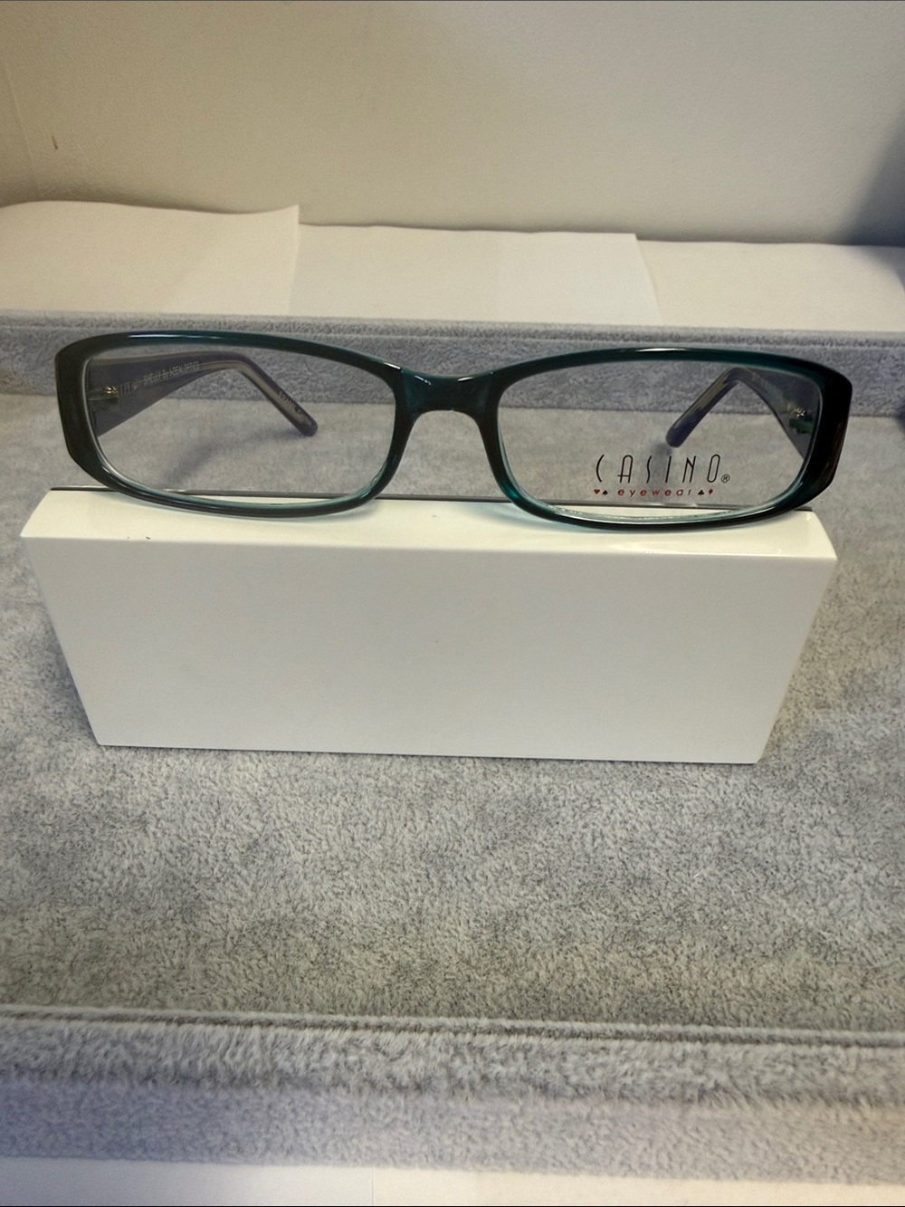 NWOT Vintage Casino Shelly Blue/Teal Ideal Optics  Rectangular Eyeglass Frames